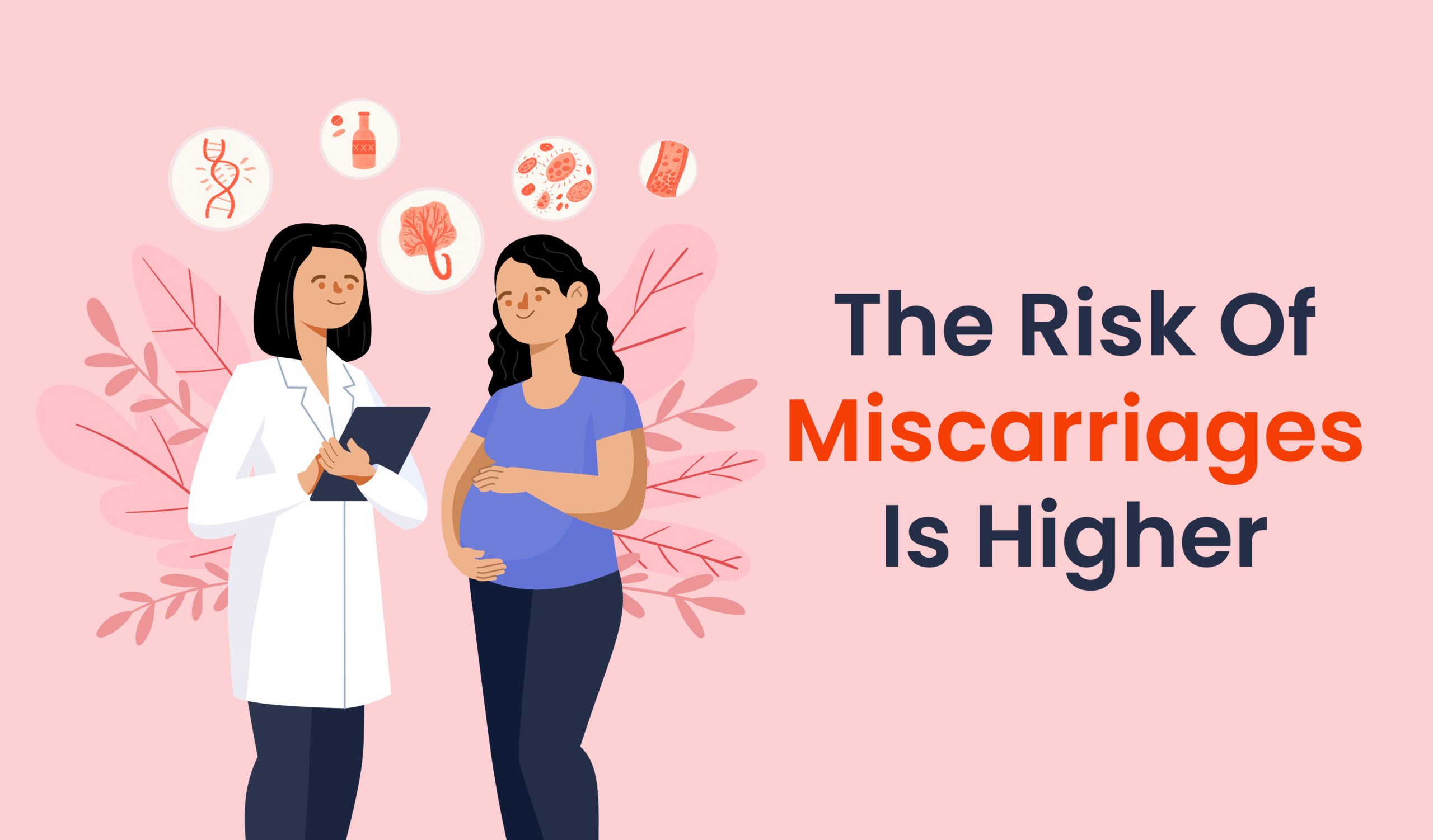 The risk of miscarriages is higher
